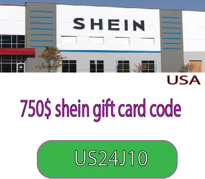 750$ shein gift card code